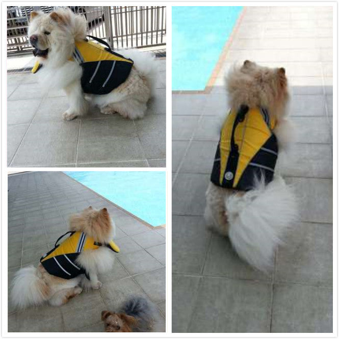 Premium Dog Life Jacket with Rescue Handle & Reflective Safety Strips | Adjustable Buoyancy Vest for Swimming, Boating & Water Adventures