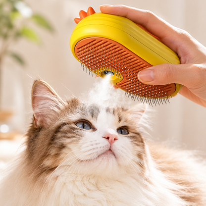 Bowboo MistGroom Pet Spray Comb – USB‑Rechargeable Detangling Brush for Cats & Dogs